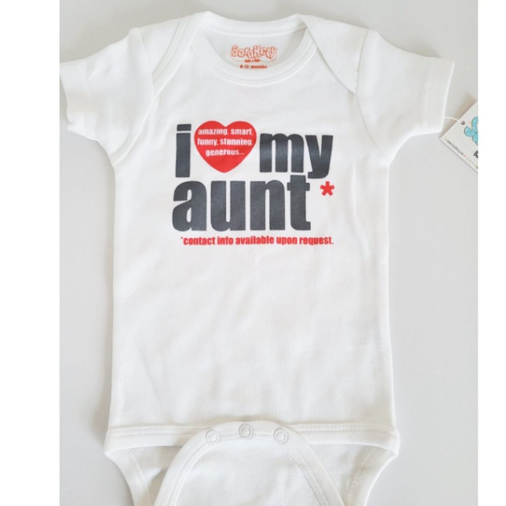 Sara Kety Bodysuit---'I heart MY AUNT'